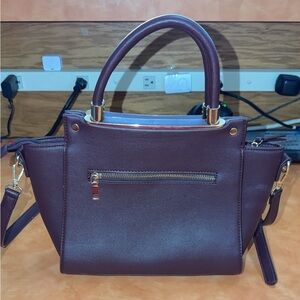 Miztique Dark Burgundy Vegan Leather Satchel /Crossbody Bag